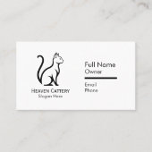 Chic & Modern Cattery Visitekaartje Custom Logo (Voorkant)