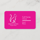 Chic & Modern Cattery Visitekaartje Custom Logo (Voorkant)