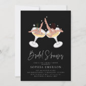 Chic Modern Champagne Vrijgezellenfeest Kaart (Voorkant)