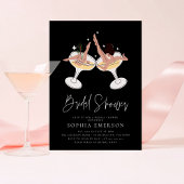 Chic Modern Champagne Vrijgezellenfeest Kaart