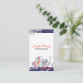 Chic Modern Chrysanthemum Visitekaartje (Staand voorkant)