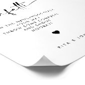 Chic Modern Confetti Stuur Off Wedding Sign Poster (Hoek)