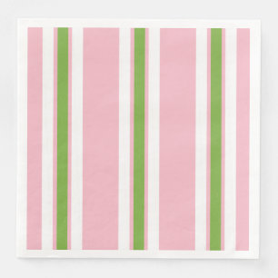 CHIC MODERN COOL GREEN/WITTE STRIPES OP PINK SERVET