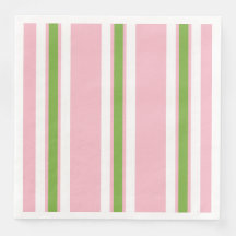 CHIC MODERN COOL GROEN/WITTE STREPEN OP ROZE