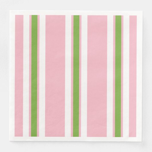 CHIC MODERN COOL GROEN/WITTE STREPEN OP ROZE SERVET (Voorkant)