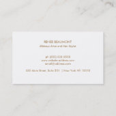 Chic Modern Copper Haarstylist Scissors Logo Visitekaartje (Achterkant)