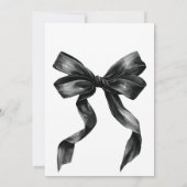 Chic Modern Coquette Black Bow Sweet 16 Verjaardag Kaart (Achterkant)