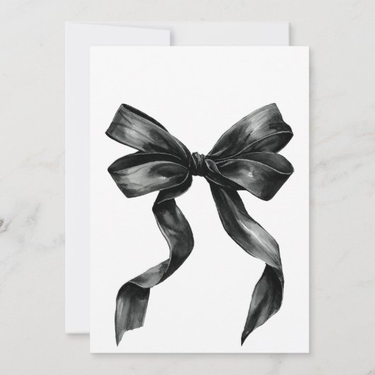 Chic Modern Coquette Black Bow Sweet 16 Verjaardag Kaart (Achterkant)