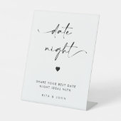 Chic Modern Date Jar Ideeën Trouwbord Reclamebord Met Voetstuk (Voorkant)