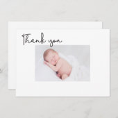 Chic Modern Doopsel Baby dank u kaart (Voorkant / Achterkant)