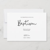 Chic Modern Doopsel Baby dank u kaart (Achterkant)