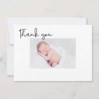 Chic Modern Doopsel Baby dank u kaart