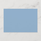Chic Modern Dusty Blue Wedding Website/Details Informatiekaartje (Achterkant)