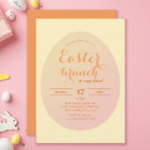 Chic Modern Easter Brunch Egg Hunt Geel Sinaasappe Kaart