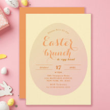 Chic Modern Easter Brunch Egg Hunt Geel Sinaasappe