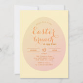 Chic Modern Easter Brunch Egg Hunt Geel Sinaasappe Kaart (Voorkant)