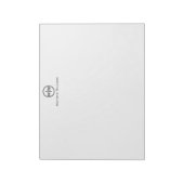 Chic Modern Elegant Black Circle Monogram Initiaal Notitieblok (Linkerzijde)