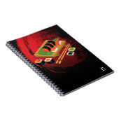 Chic Modern Elegant Black & Red Sushi Notitieboek (Rechterzijde)