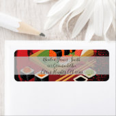 Chic Modern Elegant Black & Red Sushi Party Event Etiket (Insitu)