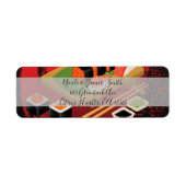 Chic Modern Elegant Black & Red Sushi Party Event Etiket (Voorkant)