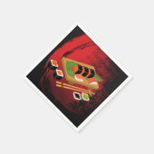 Chic Modern Elegant Black & Red Sushi Party Event Servetten (Hoek)