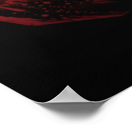Chic Modern Elegant Black & Red Sushi Poster (Hoek)