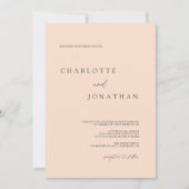 Chic Modern Elegant Blush Pink Wedding Kaart (Voorkant)