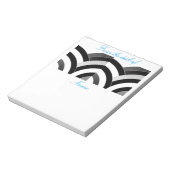 chic modern elegant chevrons notitieblok (Linkerzijde)