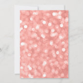 Chic Modern Elegant Pink Bokeh Lights Quinceañera Kaart (Achterkant)