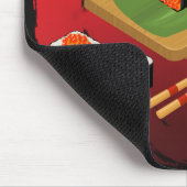 Chic Modern Elegeant Zwart & Rood Sushi Muismat (Hoek)