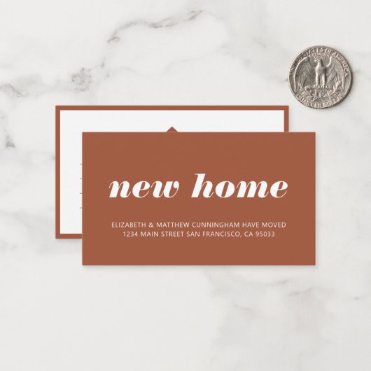 Chic Modern en Fun New Home Aankondiging (Voorkant / Achterkant in situ)