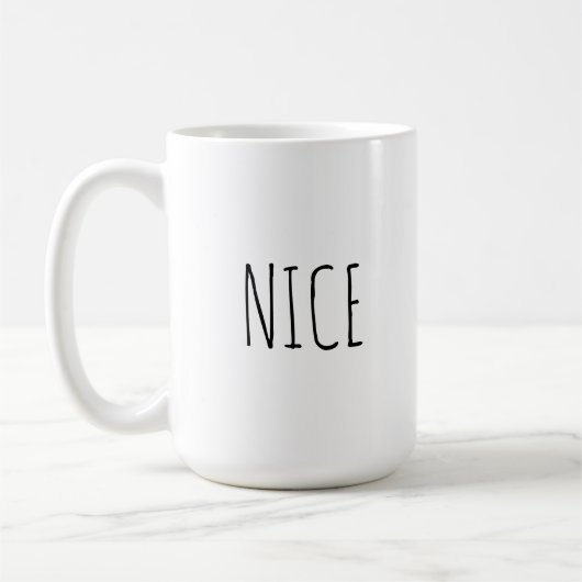 Chic Modern Farmhouse ‘Nice’ Customizable Words  Koffiemok (Links)