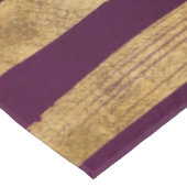 Chic Modern Faux Gold Brushstrokes op Paarse Tafelkleed (Gekanteld)