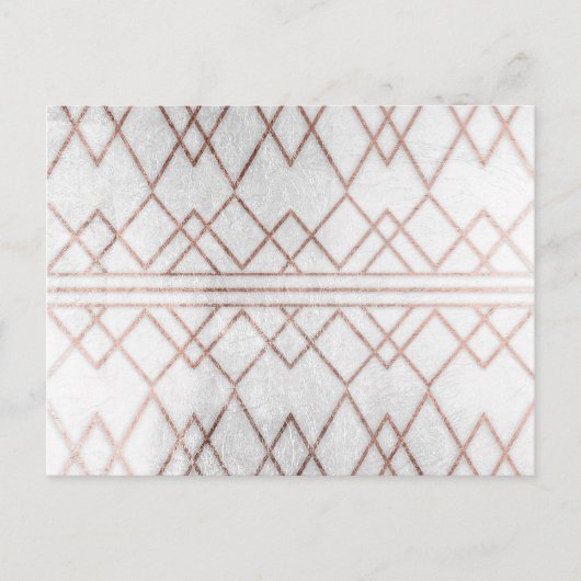 Chic Modern Faux Roos Gold Geometric Triangles Briefkaart (Voorkant)