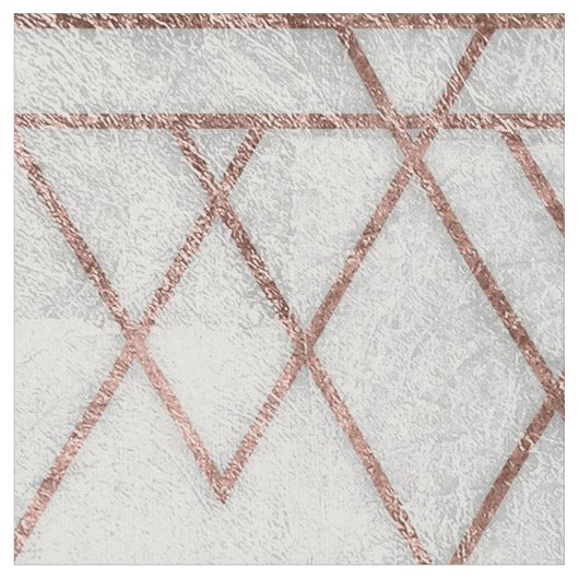 Chic Modern Faux Roos Gold Geometric Triangles Stof (Close Up)