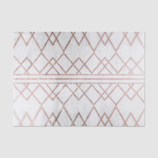 Chic Modern Faux Roos Gold Geometric Triangles Tissuepapier (Voorkant)