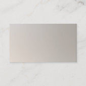Chic Modern Faux Silver Foil en Taupe Designer Visitekaartje (Achterkant)