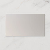 Chic Modern Faux Silver Foil en Taupe Monogram Visitekaartje (Achterkant)