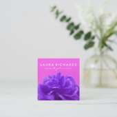 Chic Modern Floral Vierkante Visitekaartje (Staand voorkant)