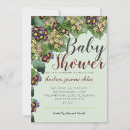 Chic & Modern Flowers Floral Garden Baby shower Kaart