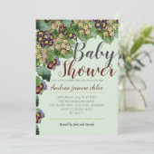 Chic & Modern Flowers Floral Garden Baby shower Kaart (Staand voorkant)