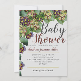 Chic & Modern Flowers Floral Garden Baby shower Kaart