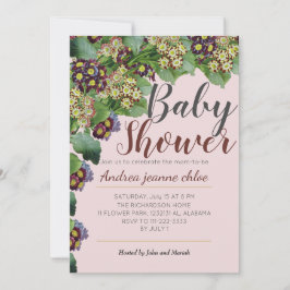 Chic & Modern Flowers Floral Garden Baby shower Kaart