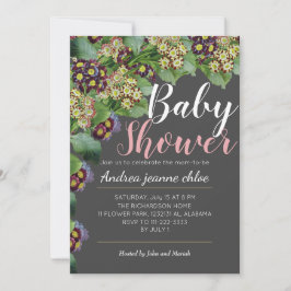 Chic & Modern Flowers Floral Garden Baby shower Kaart