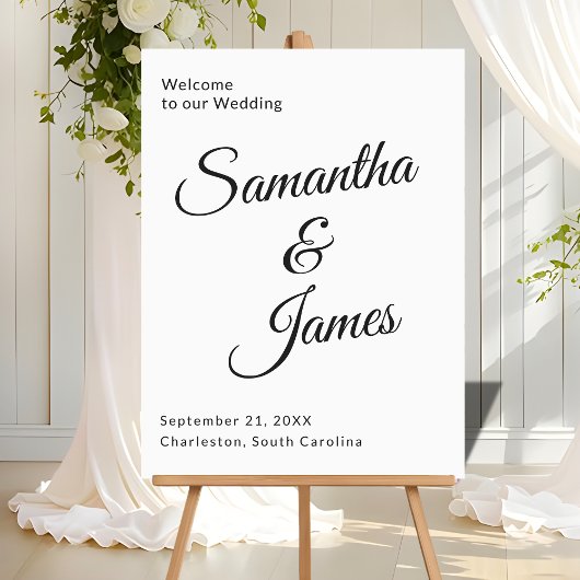 Chic Modern Font Welkom voor trendy koppels Acryl Bord