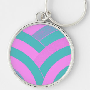 chic modern gebogen chevron sleutelhanger