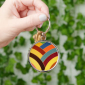 chic modern gebogen chevron sleutelhanger (Hand)