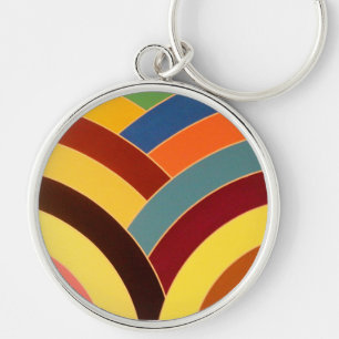 chic modern gebogen chevron sleutelhanger