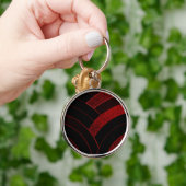 chic modern gebogen chevron sleutelhanger (Hand)