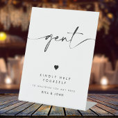 Chic Modern Gents Badkamer Trouwbord Reclamebord Met Voetstuk